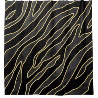 Rideaux De Douche Zebra Stripes : Abstrait Monochrome Sans Seamless.