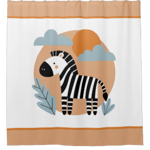 Rideaux De Douche Zèbre Fantaisiste Inspiré du Scandinave