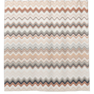 Rideaux De Douche Zigzag Multicolor Motif