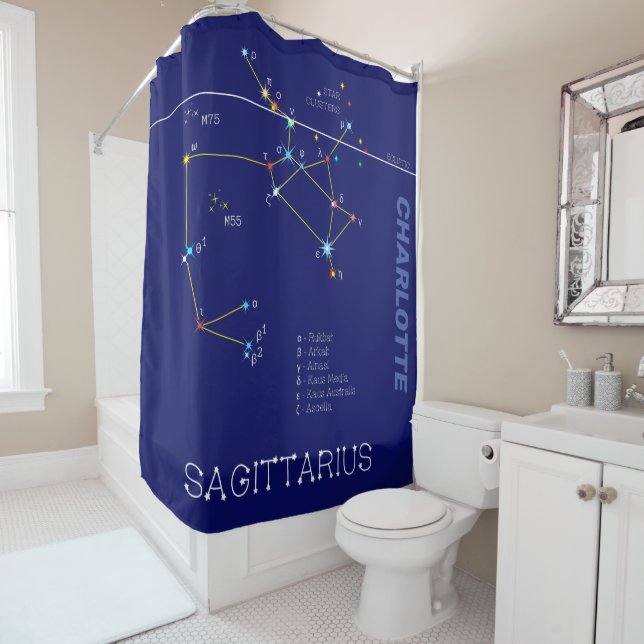 Rideaux De Douche Zodiaque Sagittarius (En situation)