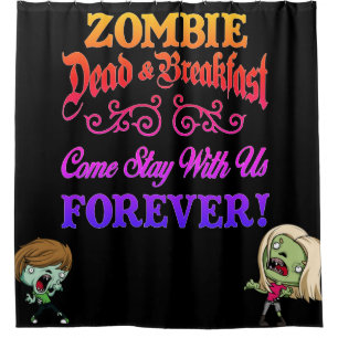 Rideaux De Douche Zombie Morts Et Petit Déjeuner