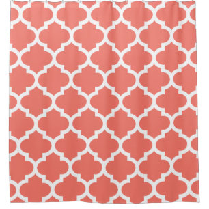 Rideaux en douche de corail de motif de Quatrefoil