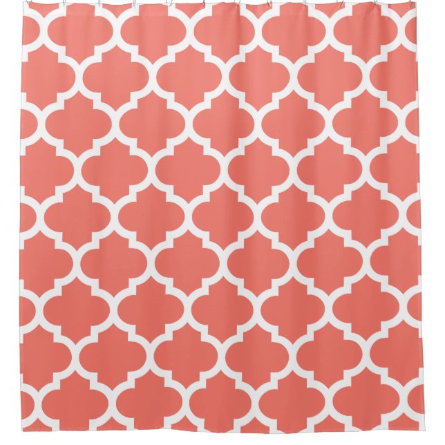 Rideaux en douche de corail de motif de Quatrefoil (Devant)