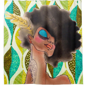 Rideaux en douche féeriques d'Afro