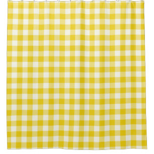 Rideaux en douche jaune citron de guingan