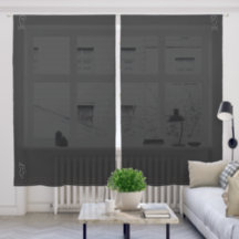 Rideaux transparents relaxants avec chauve-souris