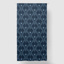Rideaux - Ventilateur Art Déco Bleu
