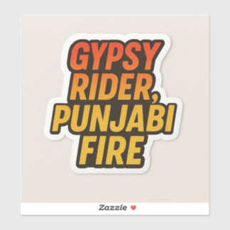 Rider Tzigane, Incendie de Punjabi - Sticker de te