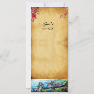 RIDERS EN TEMPÊTE Chevaliers Invitation de parchem