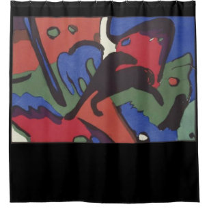 Rideur bleu Franz Marc Rideur bleu Noir Rideau de