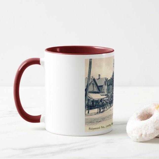 Ridgewood Ave., Ridgewood, New Jersey Vintage Mug (Avec donut)