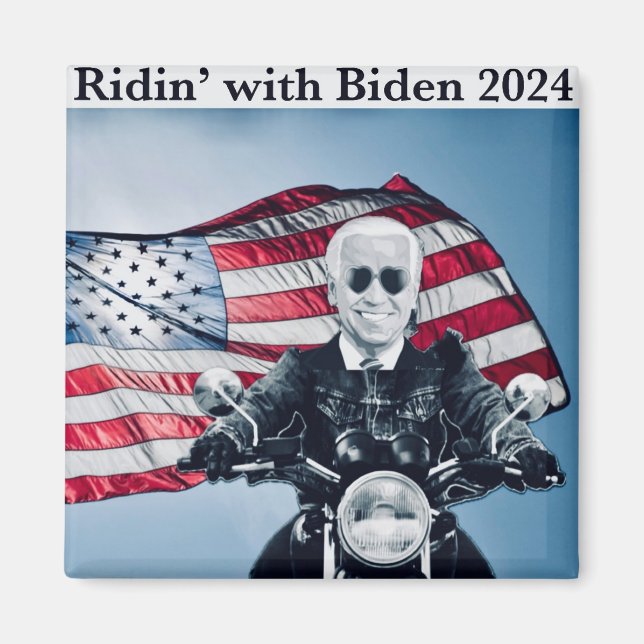 Ridin’ avec Biden 2024 Magnet (Devant)