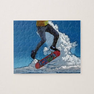 Riding the Wind - Skateboarder Jigsaw Puzzle