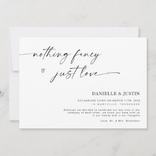 Rien De Fancy Just Love Elopement Faire-part