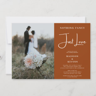 Rien De Fancy Just Love Elopement Photo Invitation