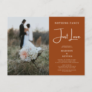 Rien De Fancy Just Love Elopement Photo Invitation