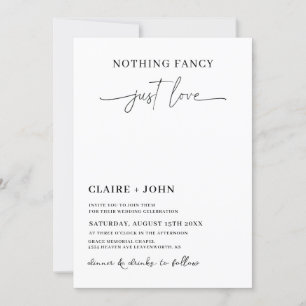 Rien De Fancy Just Love Faire-part de mariage