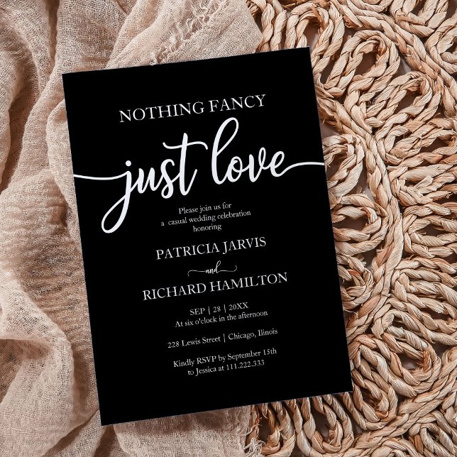 Rien De Fancy Just Love Faire-part de mariage Déco (Créateur téléchargé)
