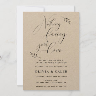 Rien De Fancy Just Love Réception Invitation