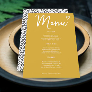 Rien De Fancy Just Love Retro Menu Mariage