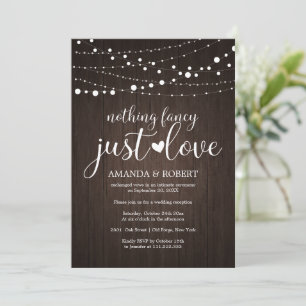 Rien De Fancy Just Love Rustic Wedding Invitations