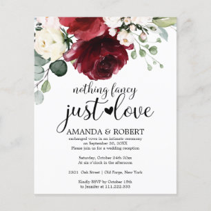 Rien de fantaisie Budget Mariage Invitations