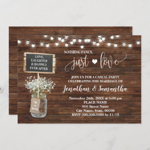 Rien de fantaisie Juste Amour Elopement Invitation