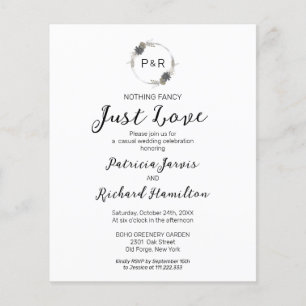Rien de fantaisie Monogramme Budget Mariage Invita