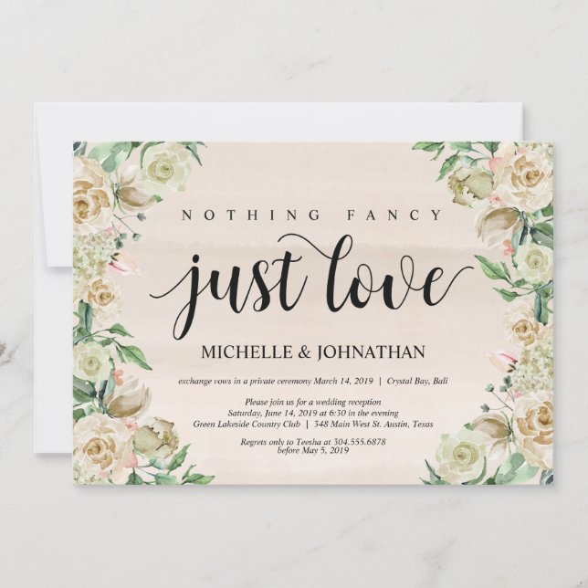 rien de fantaisiste, carte d'invitation pour récep (Devant)