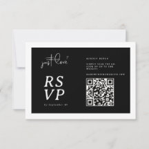Rien de fantaisiste, juste un QR-code RSVP noir et