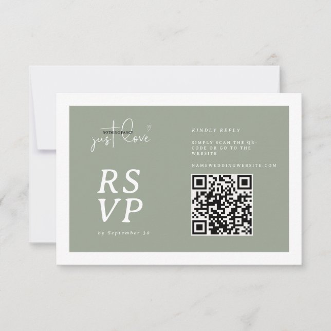 Rien de fantaisiste, juste un QR-code RSVP vert sa (Devant)