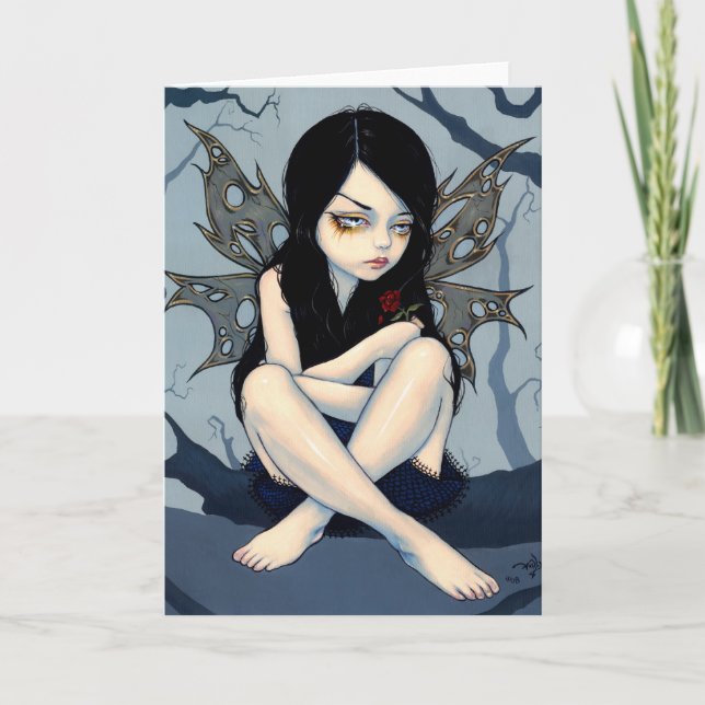 "Rien laissé" à la carte de voeux rêveuse (Devant)