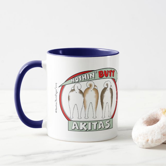 Rien n'aboutent la tasse d'Akitas (Avec donut)