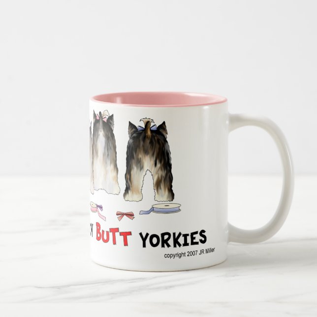 Rien n'aboutent la tasse de Yorkies (Droit)