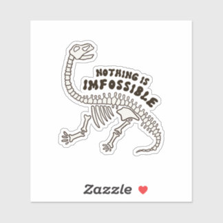 Rien N'Est Imfossile Dinosaure Bones Vinyl Sticker