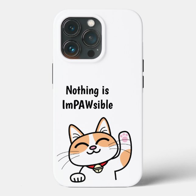 Rien n'est ImPAWsible Cute Cat coque iphone (Verso)