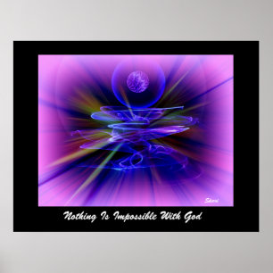 RIEN N'EST IMPOSSIBLE AVEC DIEU..Toile ou affiche