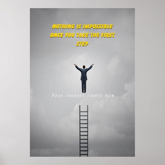 Rien n'est impossible Motivational Citation Poster (Devant)