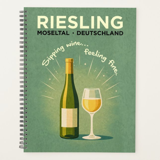 Riesling Moseltal Germany Vintage Travel Art (Devant)