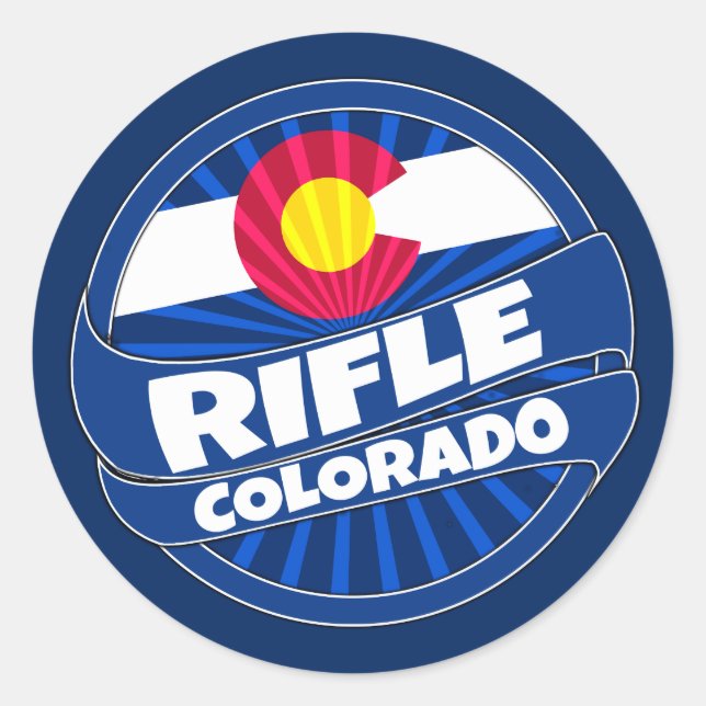 Rifle Colorado drapeau d'éclatement autocollants (Devant)