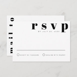 RILEY Retro Bold Carte postale moderne RSVP