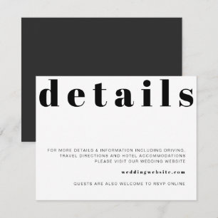 RILEY Retro Bold Modern Mariage Détails Carte