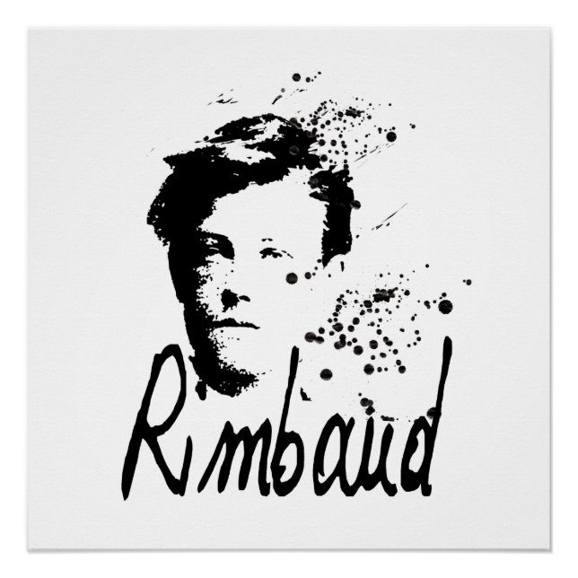RIMBAUD Portrait Graphique Art parfait Poster (Devant)