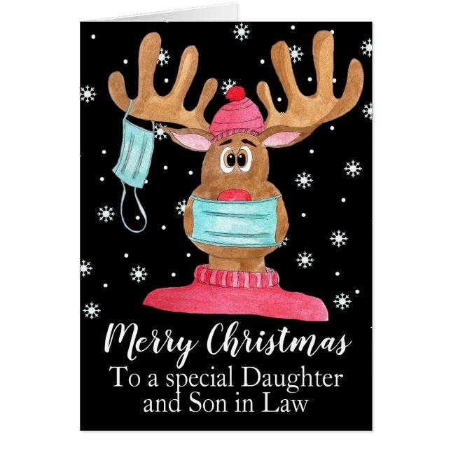 Rindeer Masqué Personnalisable À Visage Rudolph (Devant)