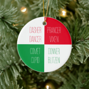RINDEER NOMS Cercle en céramique Ornement