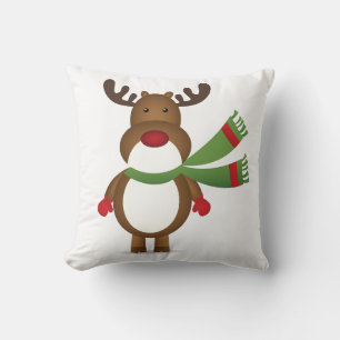 Rinder Portant Un Coussin Écharpe Verte