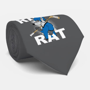 Rink Bleu Rat Hockey Cravate gris foncé