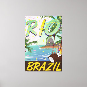 rio de janeiro Brésil impression de voyage rétro.