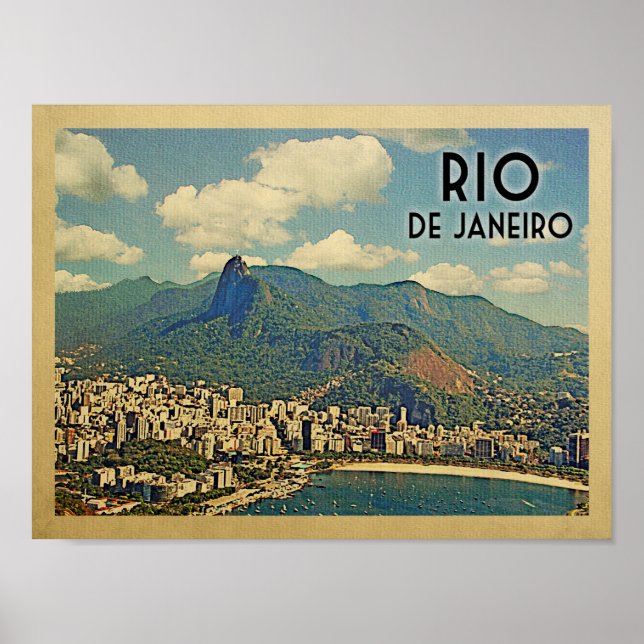 Rio De Janeiro Vintage Travel Poster (Devant)