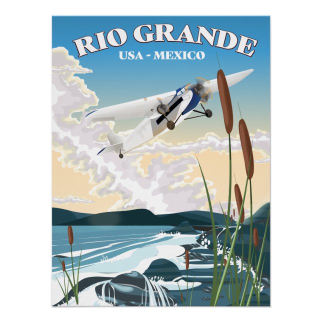Rio Grande USA Mexique poster un voyage (Devant)